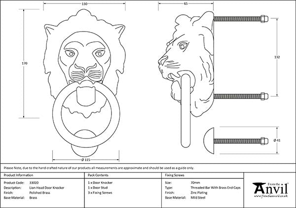 Lion's Head Door Knocker