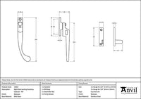 Right-Handed Night-Vent Locking Peardrop Fastener