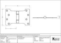 4" x 4" x 6" Parliament Hinges SS (pair)