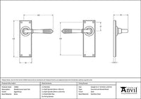 Reeded Lever Latch Set