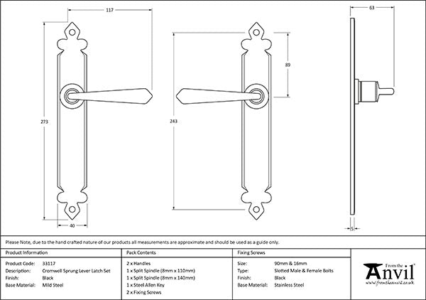 Cromwell Lever Latch Set