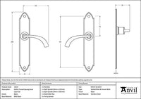 Gothic Curved Sprung Lever Latch Set