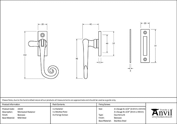 Monkeytail Fastener