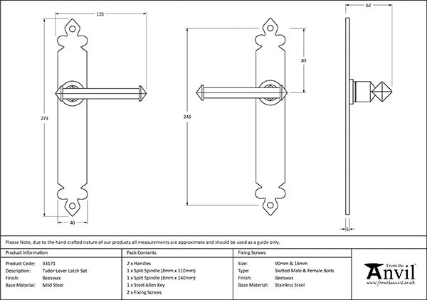 Tudor Lever Latch Set