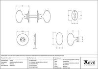 Oval Mortice/Rim Knob Set