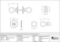 Round Mortice/Rim Knob Set