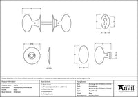 Oval Mortice/Rim Knob Set