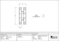 3 ¼" H Hinge (pair)