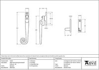 Left-Handed Locking Night-Vent Monkeytail Fastener