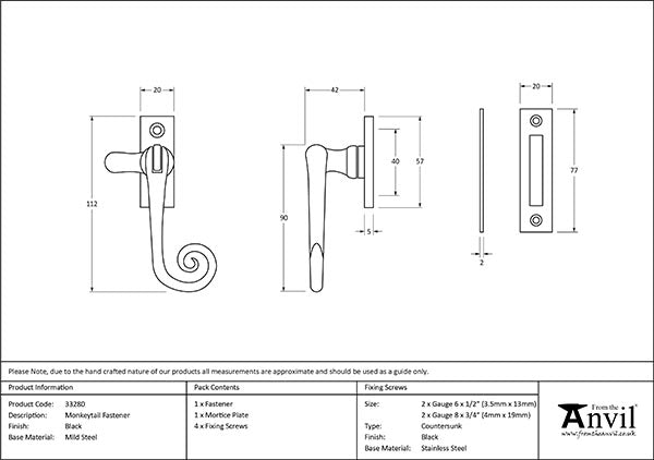 Monkeytail Fastener