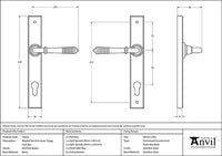 Reeded Slimline Lever Espag. Lock Set