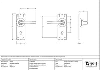 Oak Lever Lock Set