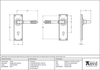 Reeded Lever Lock Set