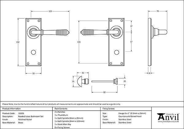 Reeded Lever Bathroom Set