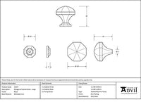 Large Octagonal Cabinet Knob