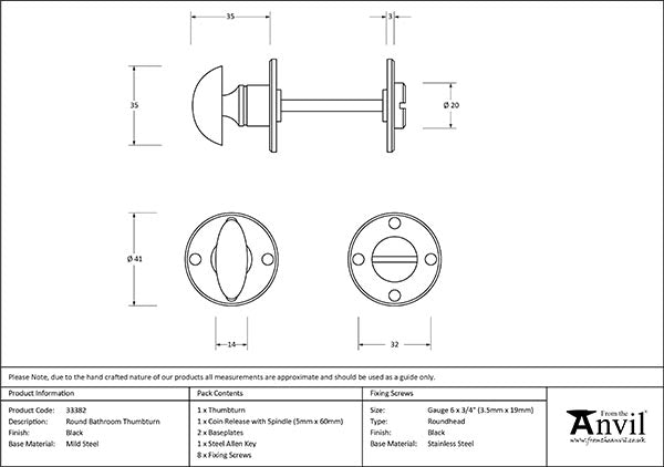 Round Thumbturn Set