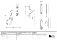 Left-Handed Locking Shepherd's Crook Fastener