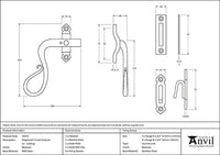 Left-Handed Locking Shepherd's Crook Fastener