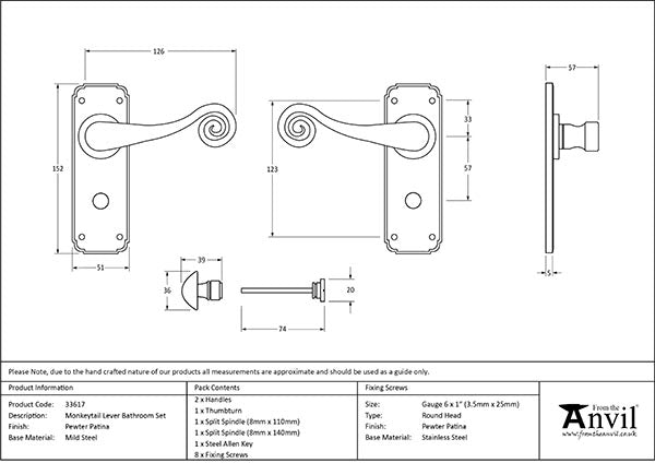 Monkeytail Lever Bathroom Set