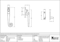 Right-Handed Locking Night-Vent Monkeytail Fastener