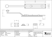 10" French Door Bolt