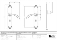 Gothic Curved Lever Lock Set