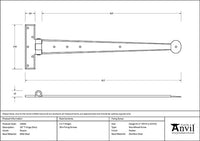 18" Penny End T Hinge (pair)