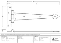 12" Arrow Head T Hinge (pair)