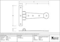 6" Penny End T Hinge (pair)