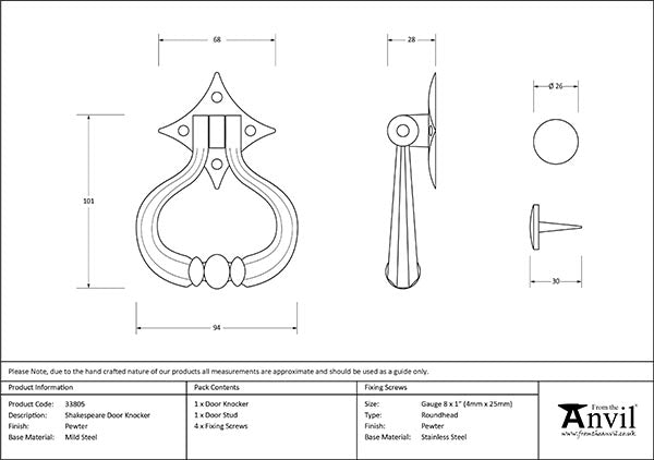 Shakespeare Door Knocker