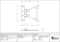 3¼" Half Butterfly Hinge (pair)