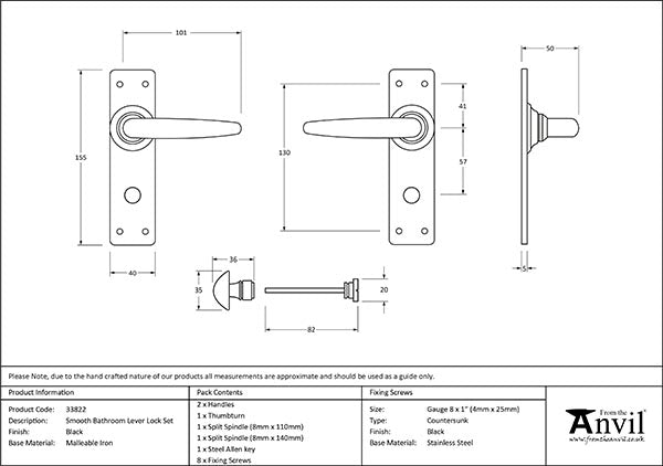 Smooth Lever Bathroom Set