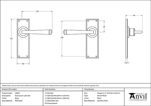 Avon Lever Latch Set