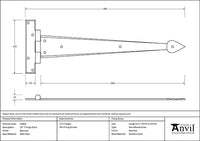 15" Arrow Head T Hinge (pair)