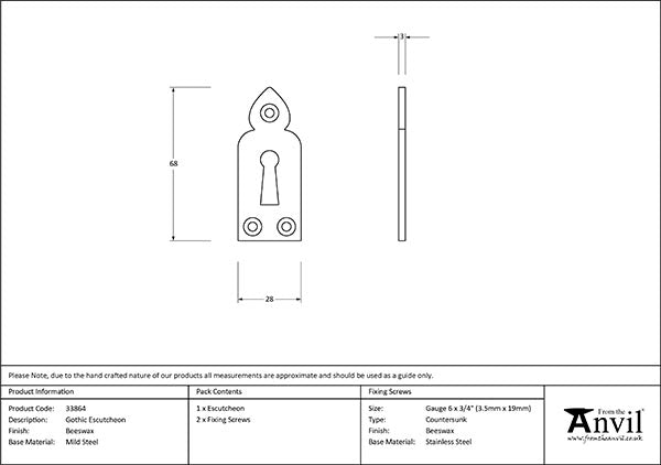 Gothic Escutcheon