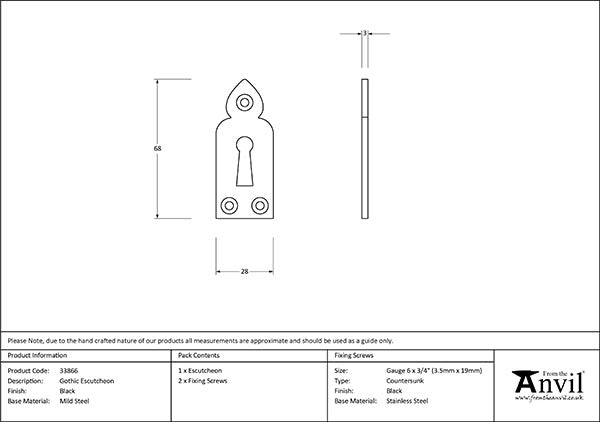 Gothic Escutcheon