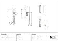 Left-Handed Locking Deluxe Monkeytail Fastener