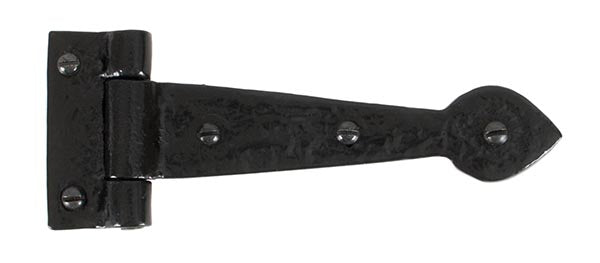 6" Textured Black Cast T Hinge (pair)