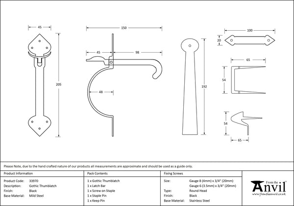 Standard Gothic Thumblatch