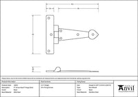 4" Arrow Head T Hinge (pair)