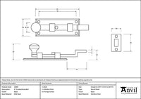 4" Cranked Knob Bolt