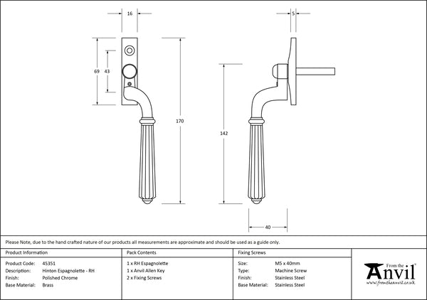 Right-Handed Hinton Espag