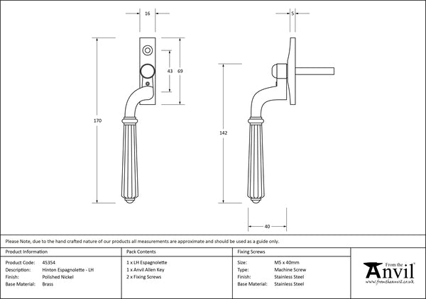 Right-Handed Hinton Espag