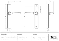 Newbury Slimline Lever Espag. Latch Set