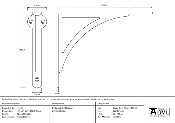 Curved Shelf Bracket