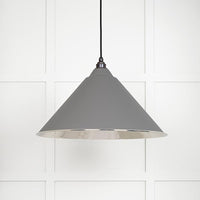 Hammered Nickel Hockley Pendant