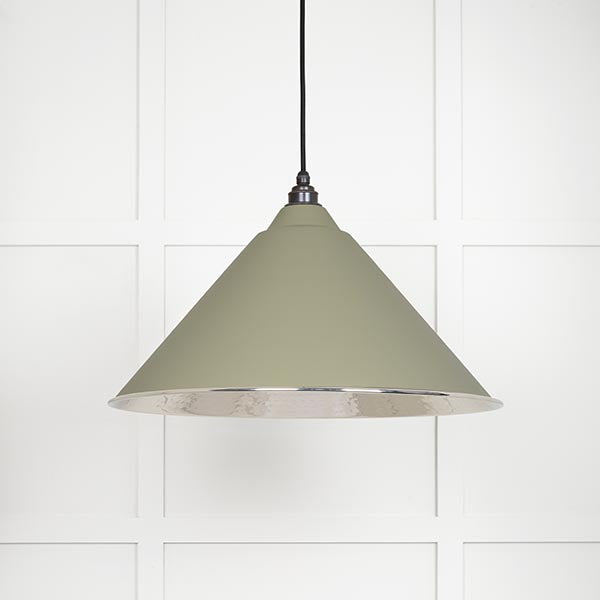 Hammered Nickel Hockley Pendant