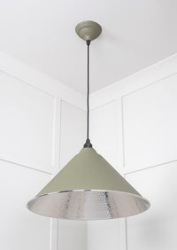 Hammered Nickel Hockley Pendant