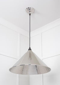 Hammered Nickel Hockley Pendant