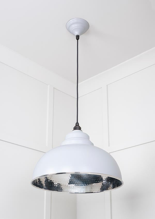 Hammered Nickel Harborne Pendant